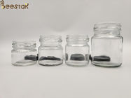 de Fles van het de Vogelnest van 50ml 75ml om Glas Honey Pot Glass Container Bottles met Zwart Deksel