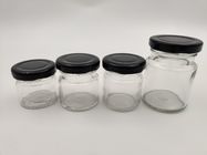 de Fles van het de Vogelnest van 50ml 75ml om Glas Honey Pot Glass Container Bottles met Zwart Deksel