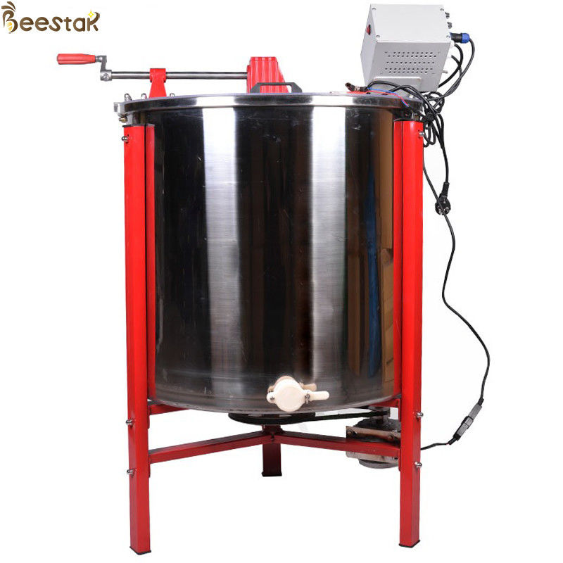 6 kader Handroestvrij staal Honey Extractor Multi-Drive Battery 12V