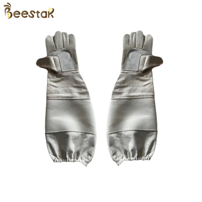 kopen Dik Canvas en Mesh Longsleeve Sheepskin Beekeeping Gloves met In te ademen Laag online vervaardiging
