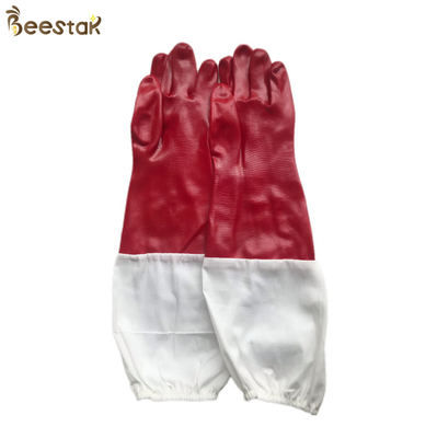 kopen Rode Rubberhoney bee gloves with white-de Imkerijhandschoenen van de Doekkoker online vervaardiging