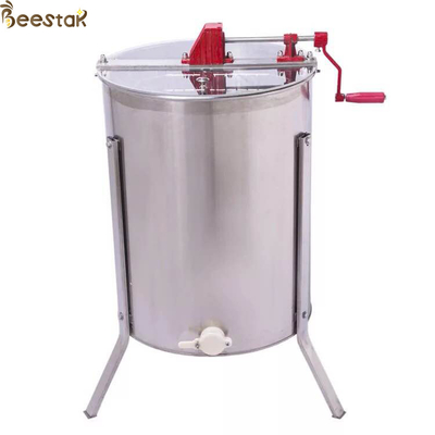 4 kader 201 Roestvrij staal Honey Extractor With Metal Stand, Poort, en Dekselhandboek