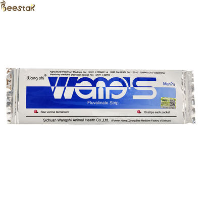 Wangshi Bijengeneeskunde Manpu Fluvalinaat Strepen Bijen Varroa Mijt Instant Killer 10 strips/zak